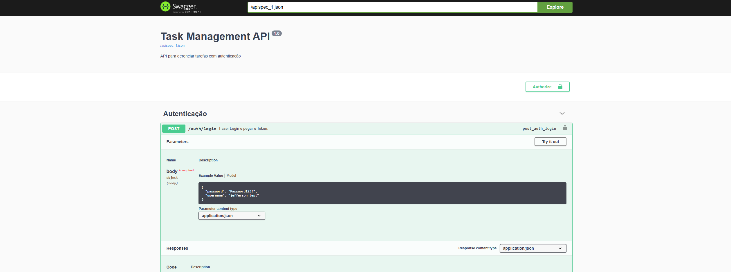 Projeto Task Management API - API de Tarefas